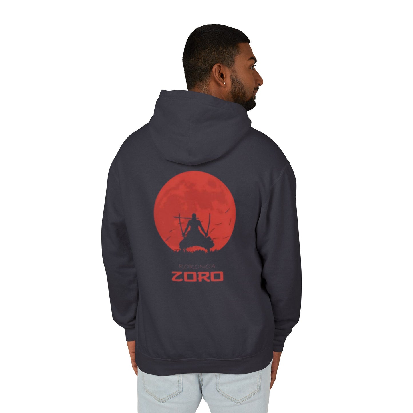 Unisex Lightweight Hooded Sweatshirt - One Piece Zoro Graphic Hoodie for Fans